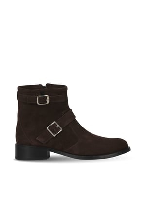 Bueno Shoes Kahverengi Süet Kadın Topuklu Bot 40wb11401