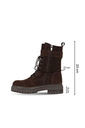 Bueno Shoes Kahverengi Süet Kadın Düz Bot 39wb4692