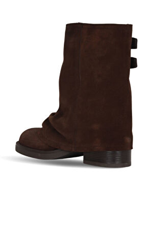 Bueno Shoes Kahverengi Süet Kadın Topuklu Bot 39wb1429