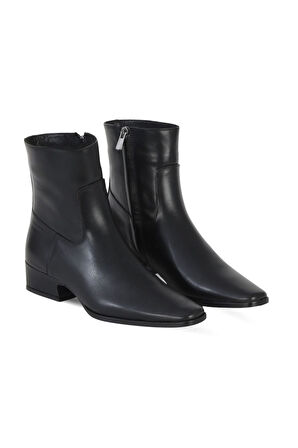 Bueno Shoes Siyah Deri Kadın Topuklu Bot 39wb4140