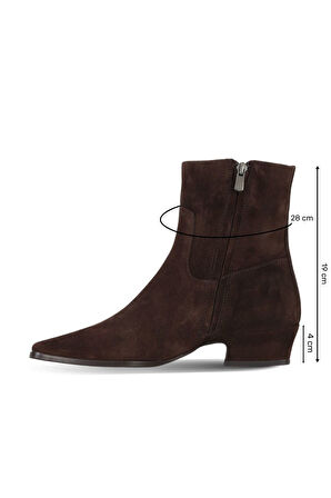 Bueno Shoes Kahverengi Süet Kadın Topuklu Bot 39wb4140