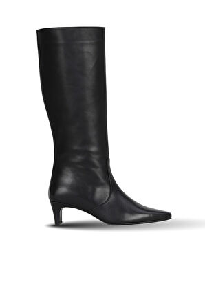 Bueno Shoes Siyah Deri Kadın Topuklu Çizme 39wc2959