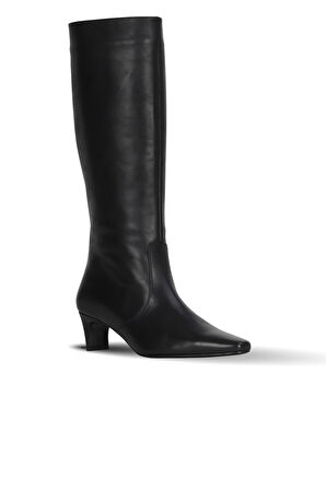 Bueno Shoes Siyah Deri Kadın Topuklu Çizme 39wc2959
