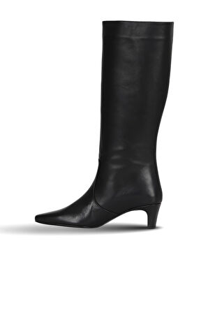Bueno Shoes Siyah Deri Kadın Topuklu Çizme 39wc2959
