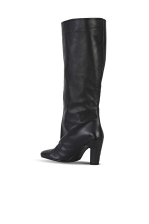 Bueno Shoes Siyah Deri Kadın Topuklu Çizme 39wc2958