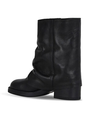 Bueno Shoes Siyah Deri Kadın Topuklu Bot 39wb1429