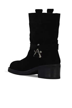 Bueno Shoes Siyah Süet Kadın Topuklu Bot 39wb1430