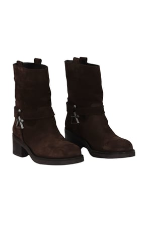 Bueno Shoes Kahverengi Süet Kadın Topuklu Bot 39wb1430