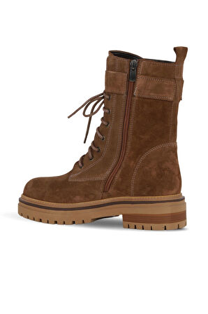 Bueno Shoes Taba Süet Kadın Düz Bot 39wb4692