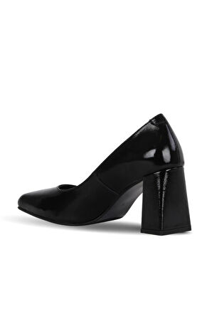 Bueno Shoes Siyah Rugan Kadın Topuklu Ayakkabı 39wa2029