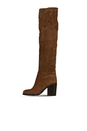 Bueno Shoes Taba Süet Kadın Topuklu Çizme 30wc18722