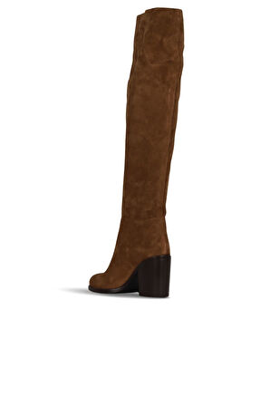 Bueno Shoes Taba Süet Kadın Topuklu Çizme 30wc18722