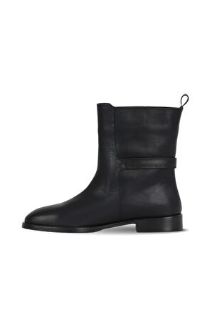 Bueno Shoes Siyah Deri Kadın Düz Bot 30wb25554