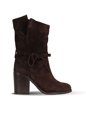 Bueno Shoes Kahverengi Süet Kadın Topuklu Bot 30wb4035