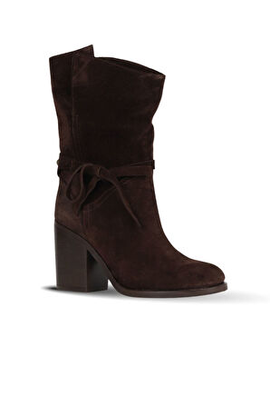 Bueno Shoes Kahverengi Süet Kadın Topuklu Bot 30wb4035