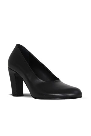 Bueno Shoes Siyah Deri Kadın Topuklu Ayakkabı 42wa6243
