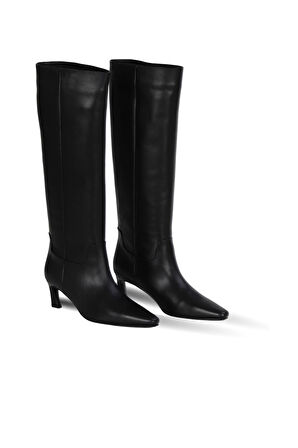 Bueno Shoes Siyah Deri Kadın Topuklu Çizme 42wc5840