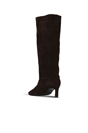 Bueno Shoes Kahverengi Süet Kadın Topuklu Çizme 42wc6375