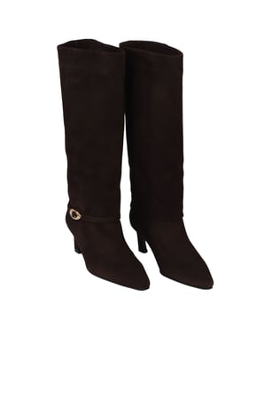 Bueno Shoes Kahverengi Süet Kadın Topuklu Çizme 42wc6375