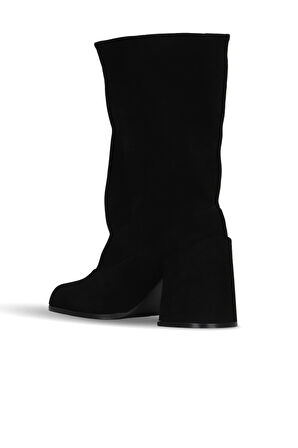 Bueno Shoes Siyah Süet Kadın Topuklu Çizme 42wc6279