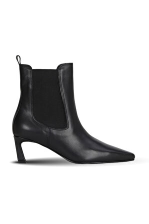 Bueno Shoes Siyah Deri Kadın Topuklu Bot 42wb6390