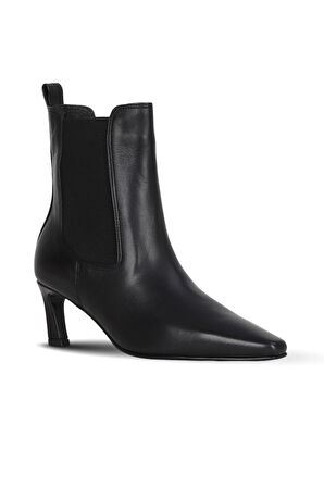 Bueno Shoes Siyah Deri Kadın Topuklu Bot 42wb6390