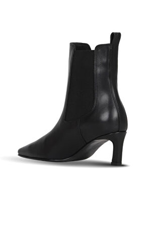Bueno Shoes Siyah Deri Kadın Topuklu Bot 42wb6390