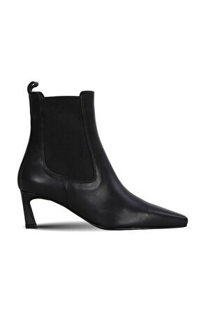 Bueno Shoes Siyah Deri Kadın Topuklu Bot 42wb6390