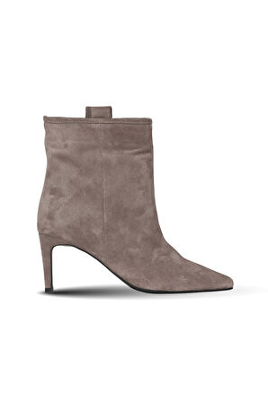 Bueno Shoes Vizon Süet Kadın Topuklu Bot 42wb6253