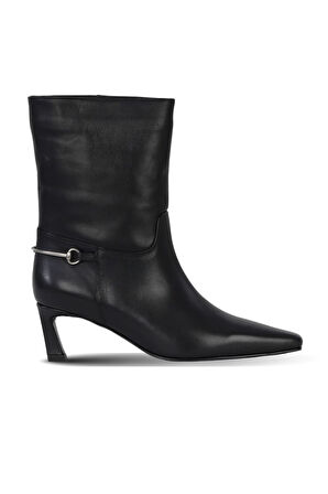 Bueno Shoes Siyah Deri Kadın Topuklu Bot 42wb6297