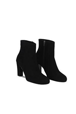 Bueno Shoes Siyah Süet Kadın Topuklu Bot 42wb6278