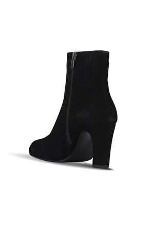 Bueno Shoes Siyah Süet Kadın Topuklu Bot 42wb6278