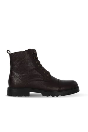 Bueno Shoes Kahverengi Flotter Deri Erkek Düz Bot 43mb2500035