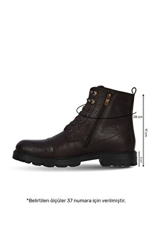 Bueno Shoes Kahverengi Flotter Deri Erkek Düz Bot 43mb2500035