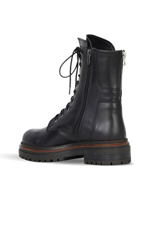 Bueno Shoes Siyah Deri Kadın Düz Bot 39wb4572