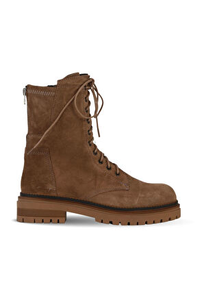 Bueno Shoes Taba Süet Kadın Düz Bot 39wb4572