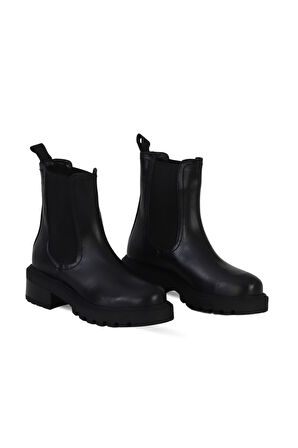 Bueno Shoes Siyah Deri Kadın Topuklu Bot 39wb6938