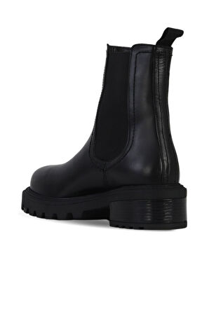 Bueno Shoes Siyah Deri Kadın Topuklu Bot 39wb6938