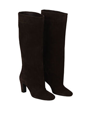 Bueno Shoes Kahverengi Süet Kadın Topuklu Çizme 39wc2958