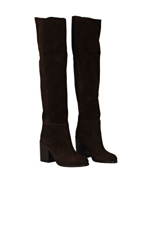 Bueno Shoes Kahverengi Süet Kadın Topuklu Çizme 30wc18722