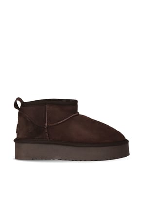 Bueno Shoes Kahverengi Süet Kadın Dolgu Topuklu Bot 05ag2074054