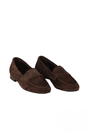 Siyah Deri Kadın Loafer