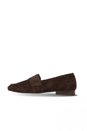 Siyah Deri Kadın Loafer