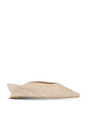 Bueno Shoes Bej Süet Kadın Topuklu Terlik 39wt3150