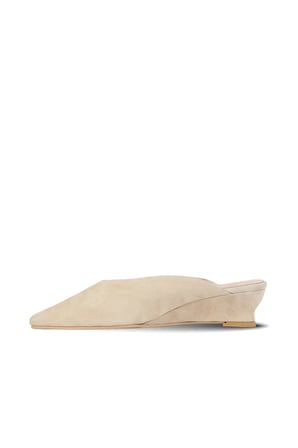 Bueno Shoes Bej Süet Kadın Topuklu Terlik 39wt3150