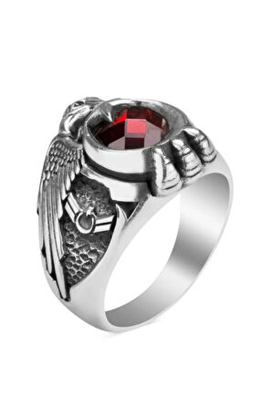 Erkek Tuğralı Tek Kartal Başlı Uzman Çavuş Yüzüğü