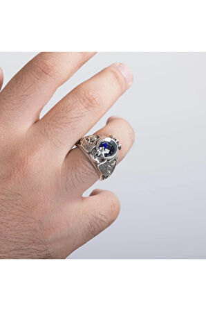 Osmanlı Armalı Tek Kartal Başlı Uzman Çavuş Yüzüğü