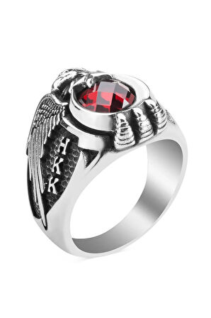 Gümüş Tek Kartal Başlı Yüzük