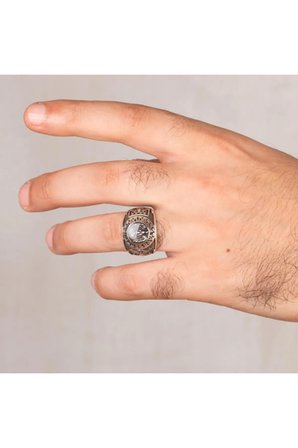 Mineli Kartal Figürlü Türk Hava Kuvvetleri Yüzüğü