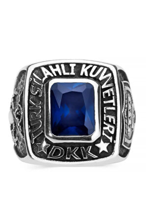 Kare Taşlı Deniz Kuvvetleri Yüzüğü